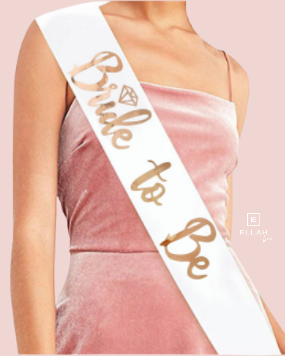 Banda Despedida de Soltera para Novia | Blanca y Oro Rosa