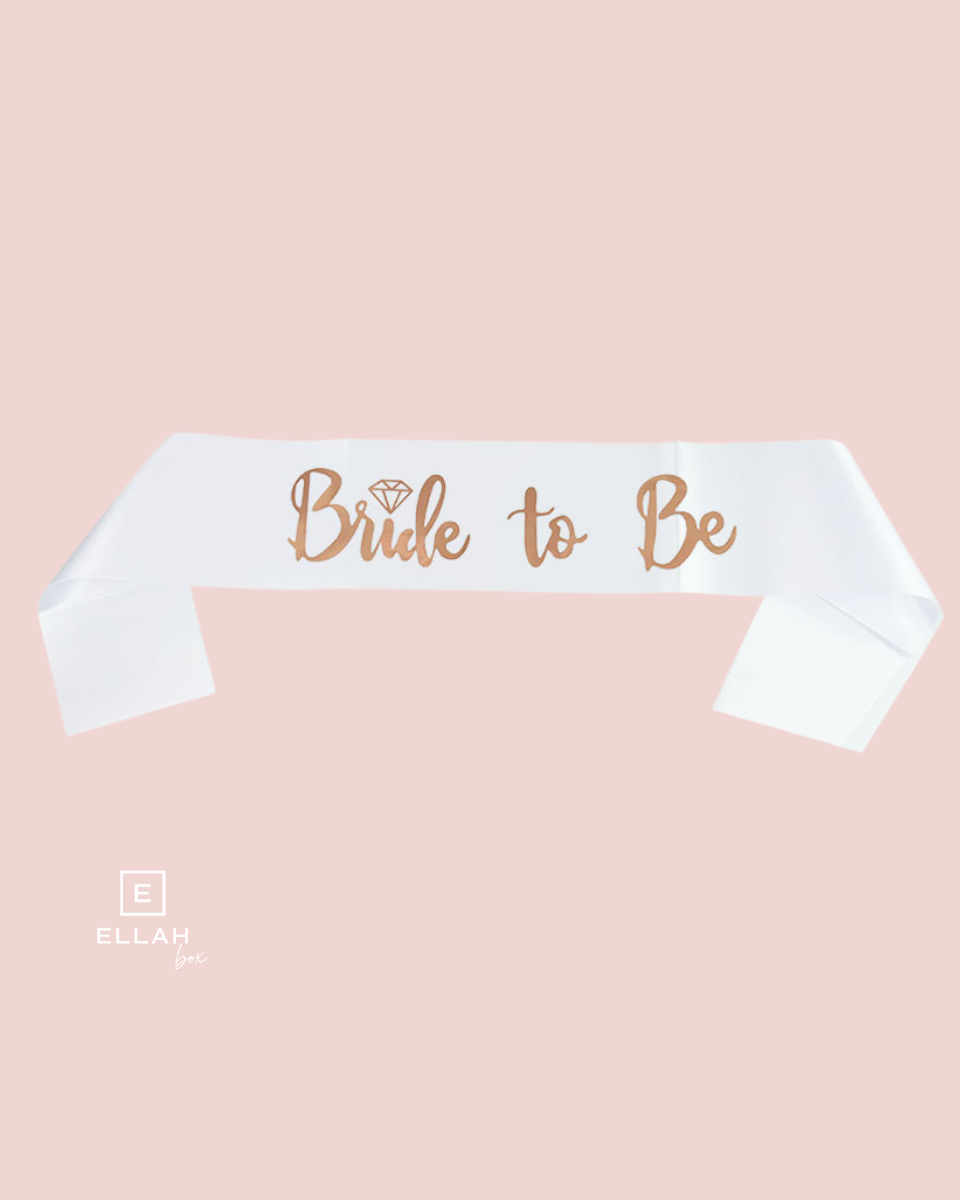 Banda Despedida de Soltera para Novia | Blanca y Oro Rosa