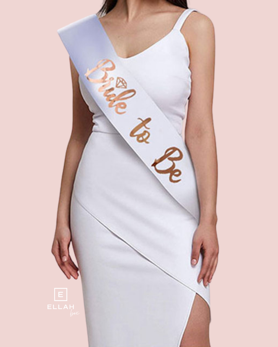 Banda Despedida de Soltera para Novia | Blanca y Oro Rosa