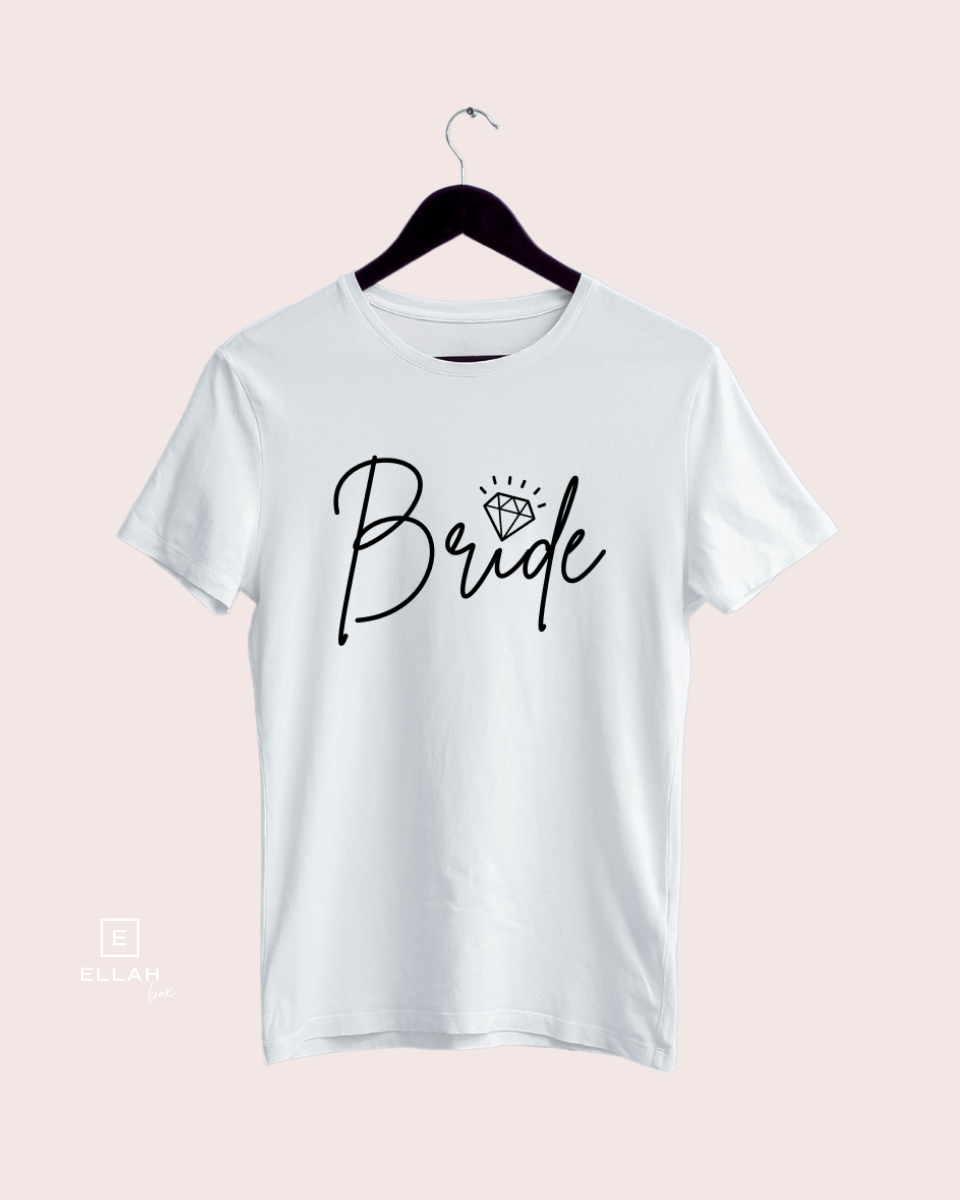 Camiseta Blanca con Letras Negras | Bride