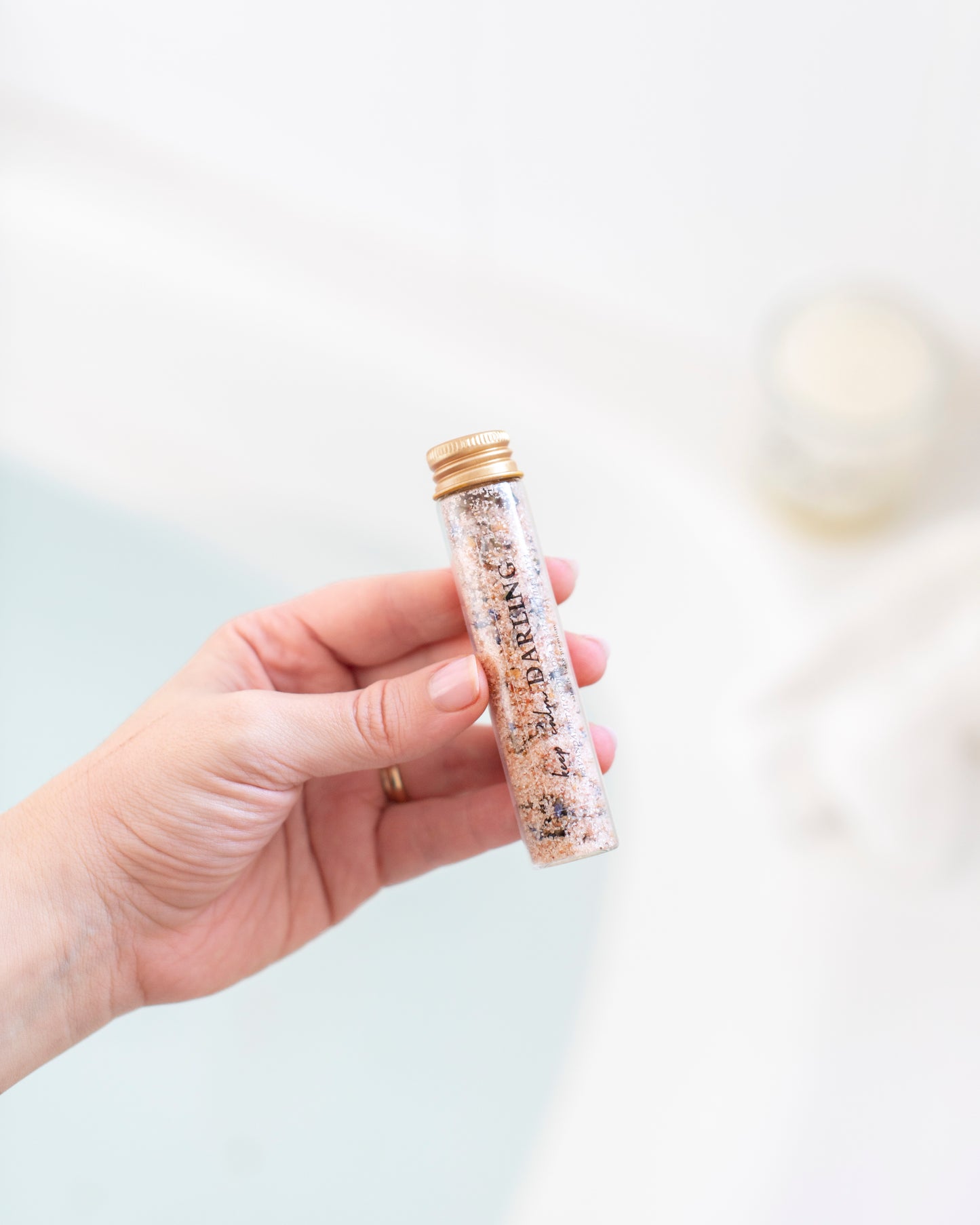 Sales de baño | Pétalos de rosa y aceites esenciales