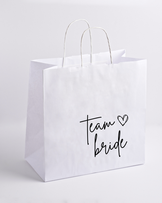Bolsa de papel blanca | Team Bride