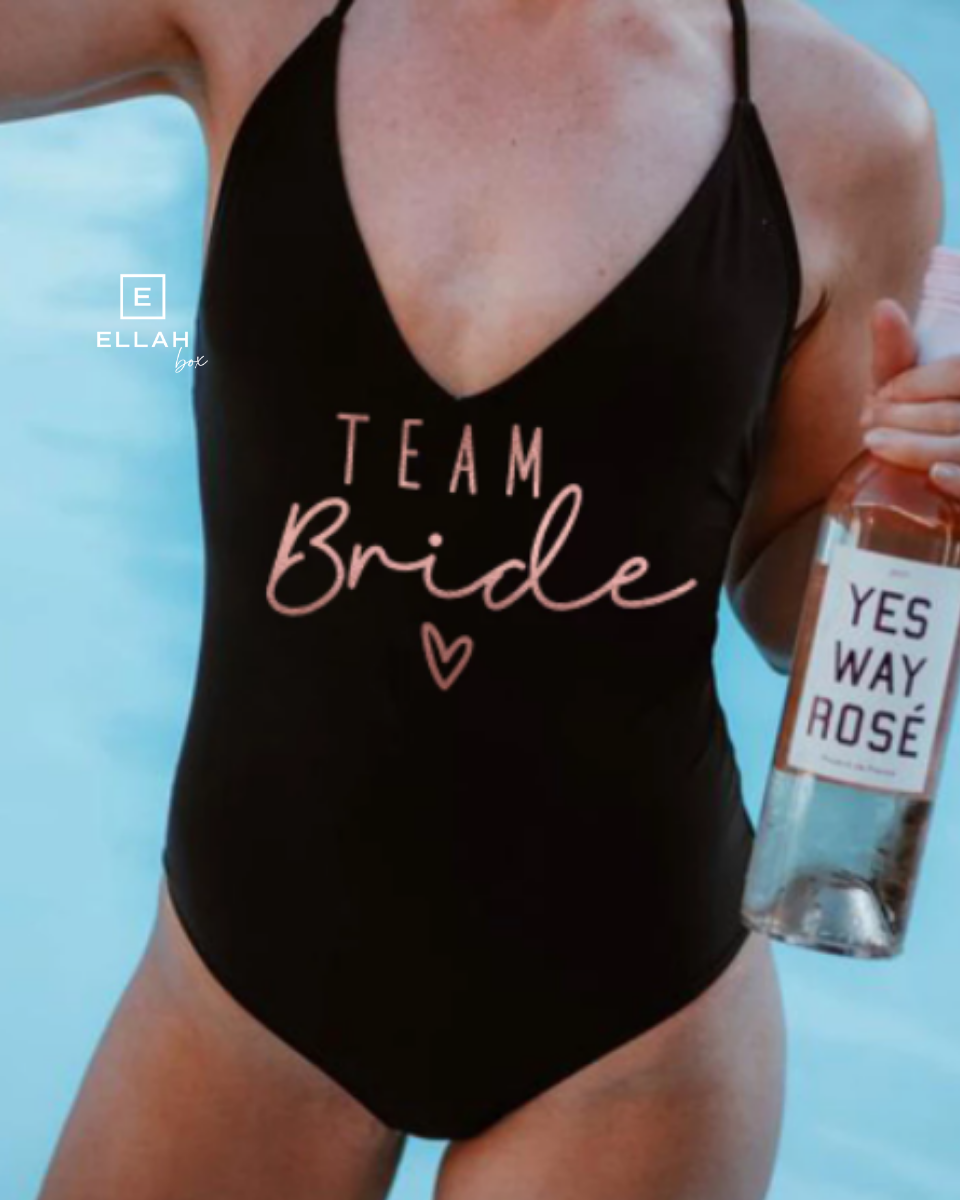 Bañador para Amigas de la Novia | Color Negro y Oro Rosa