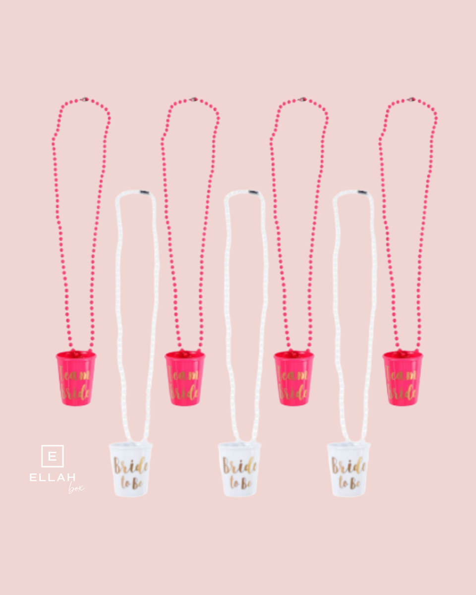 Vasos de Chupito con cuerda para colgar | Bride + Team Bride
