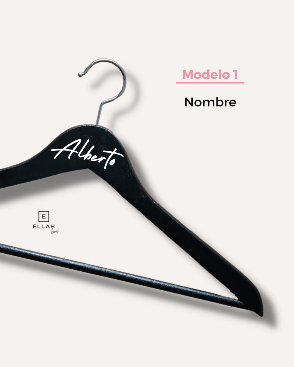 Percha de Boda para El Novio | Personalizada-Ellahbox-