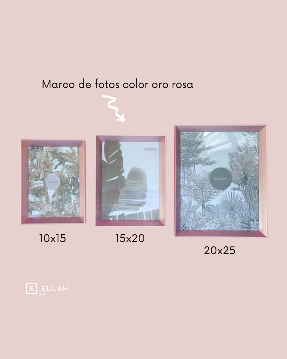 Marco de Fotos en Oro Rosa 20x25cm