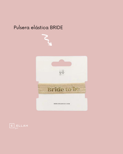 Pulsera Tela Elástica "Bride To Be"