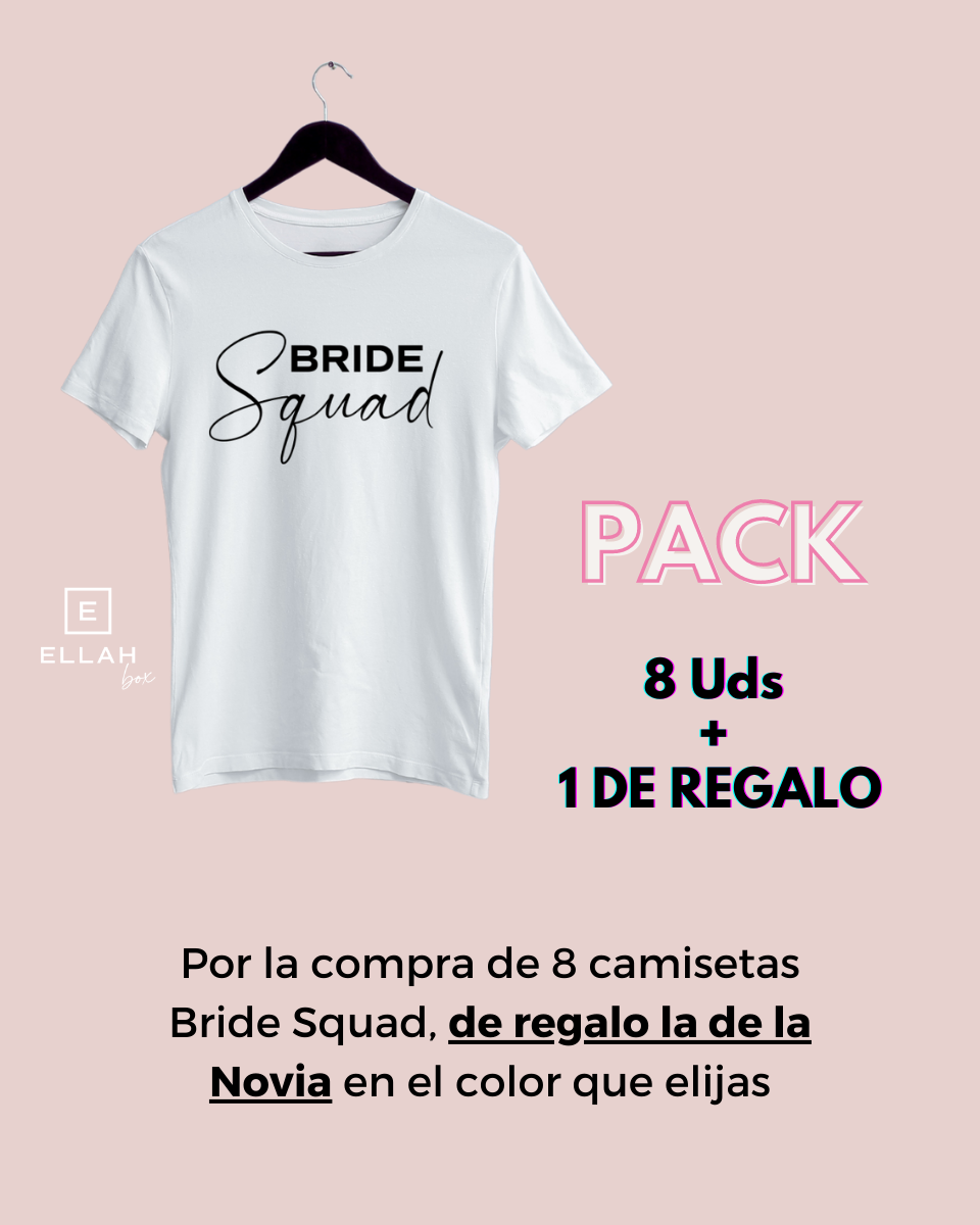 Pack de Camisetas Blancas + 1 de Regalo | Bride Squad