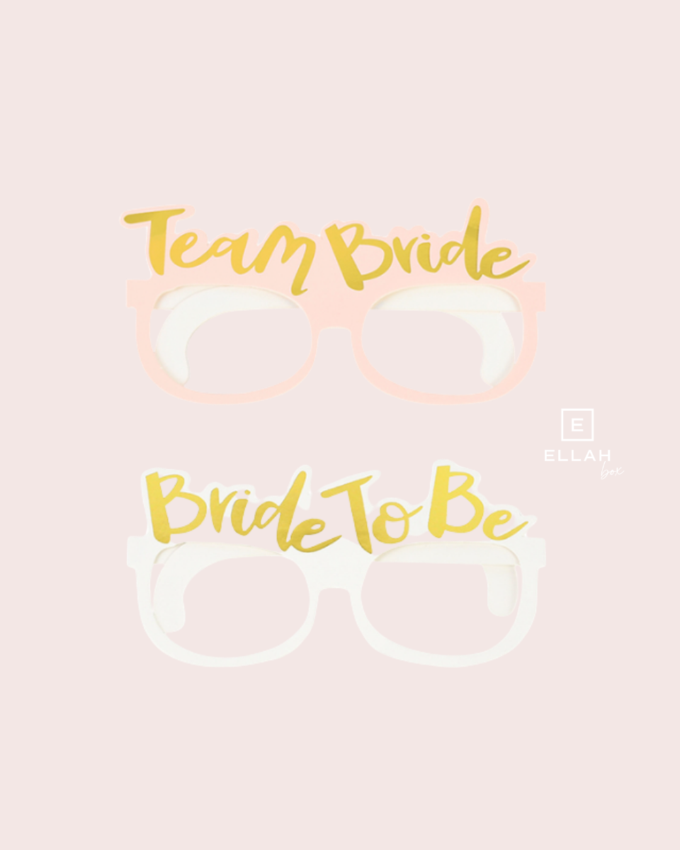 Pack de 10 Gafas de Sol | Bride + Team Bride en Blanco
