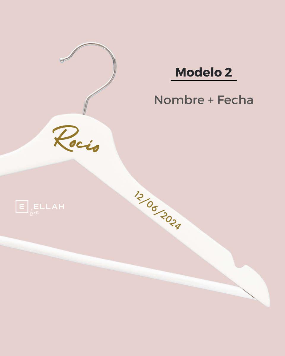 Percha de Boda para La Novia | Personalizada-Ellahbox-