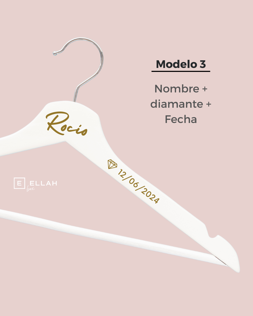 Percha de Boda para La Novia | Personalizada-Ellahbox-