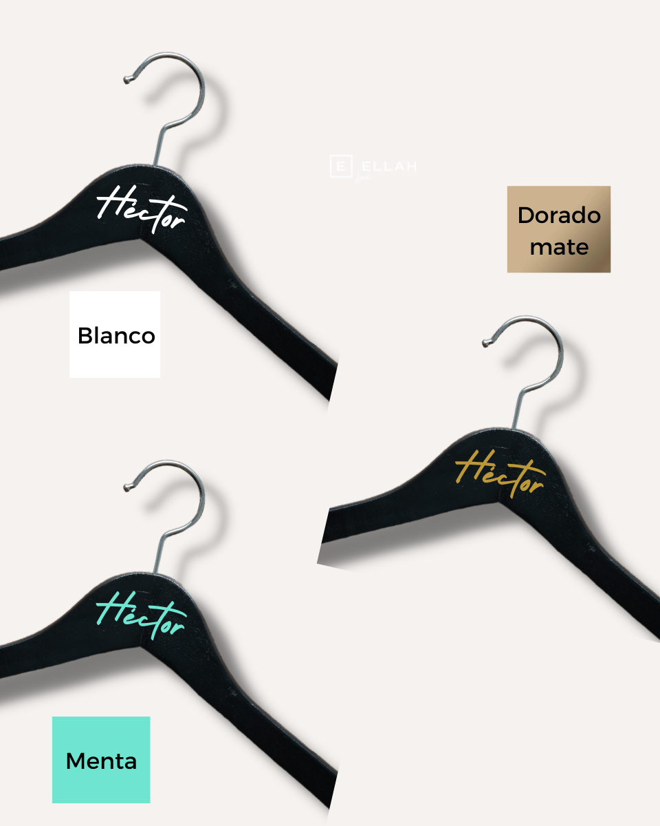 Percha de Boda para El Novio | Personalizada-Ellahbox-
