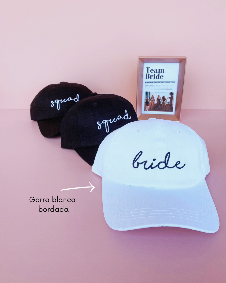 Gorra blanca Bride bordada