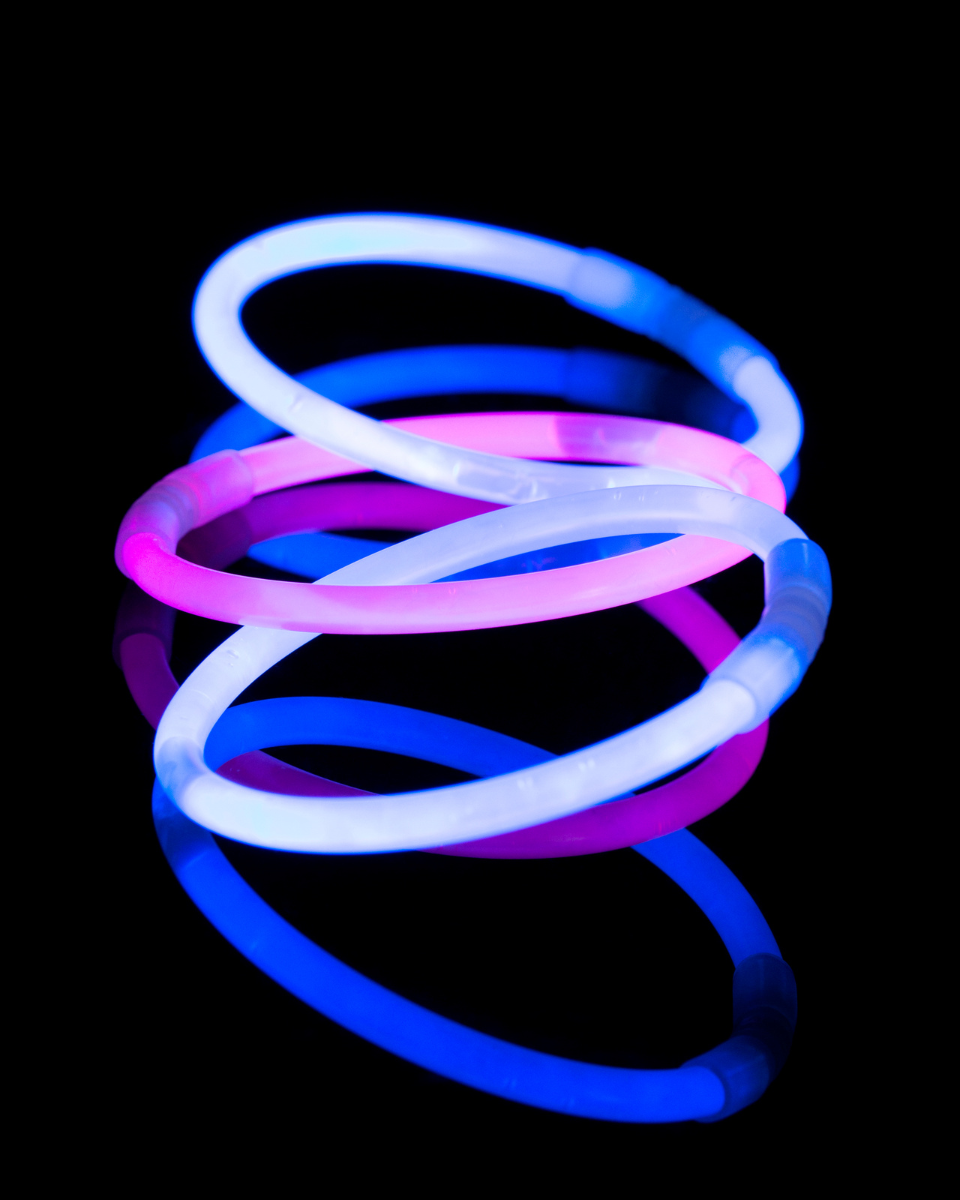 Pulseras luminosas de colores