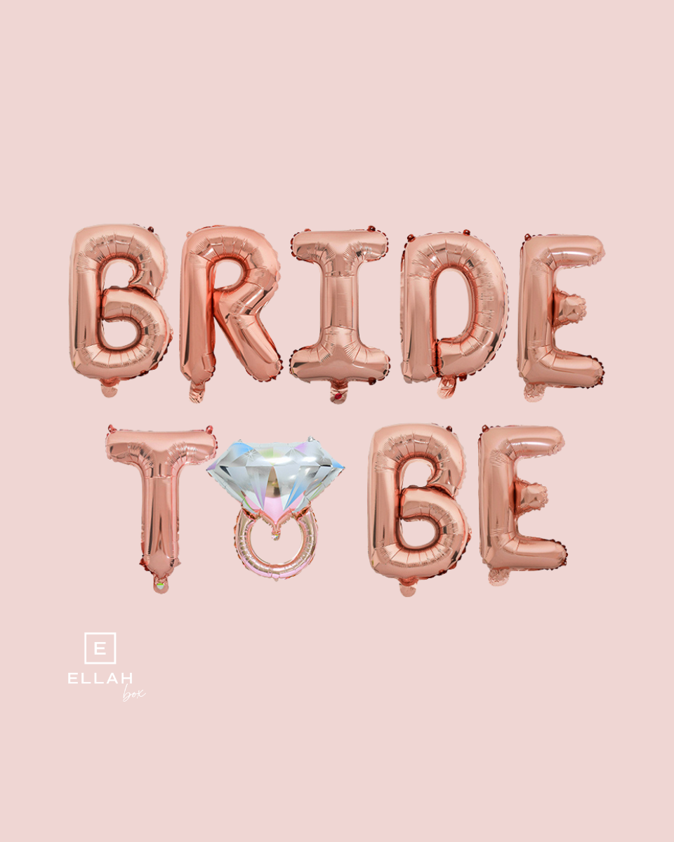 Globos BRIDE TO BE + Diamante