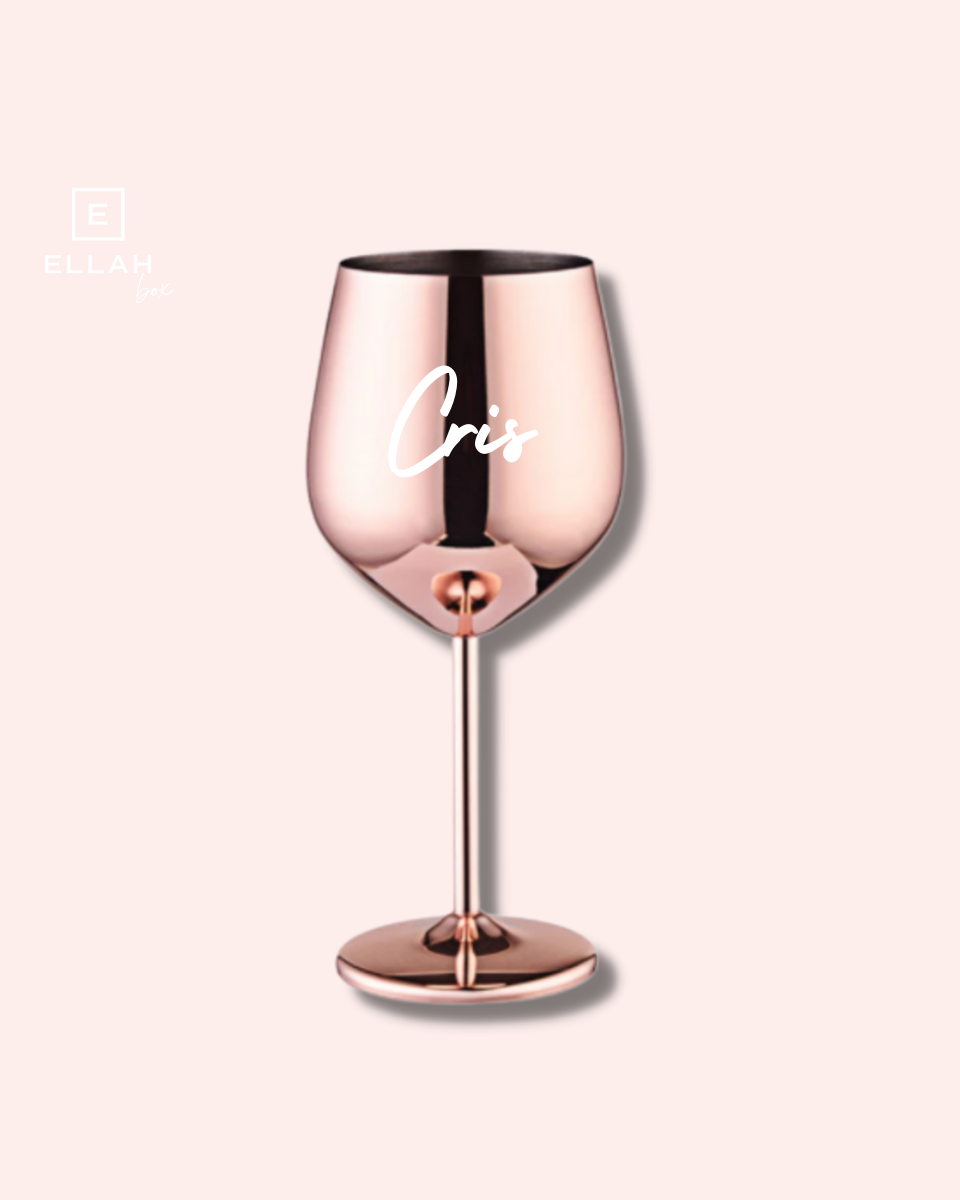 Copa de Acero Inoxidable en Oro Rosa | Personalizada-Ellahbox-