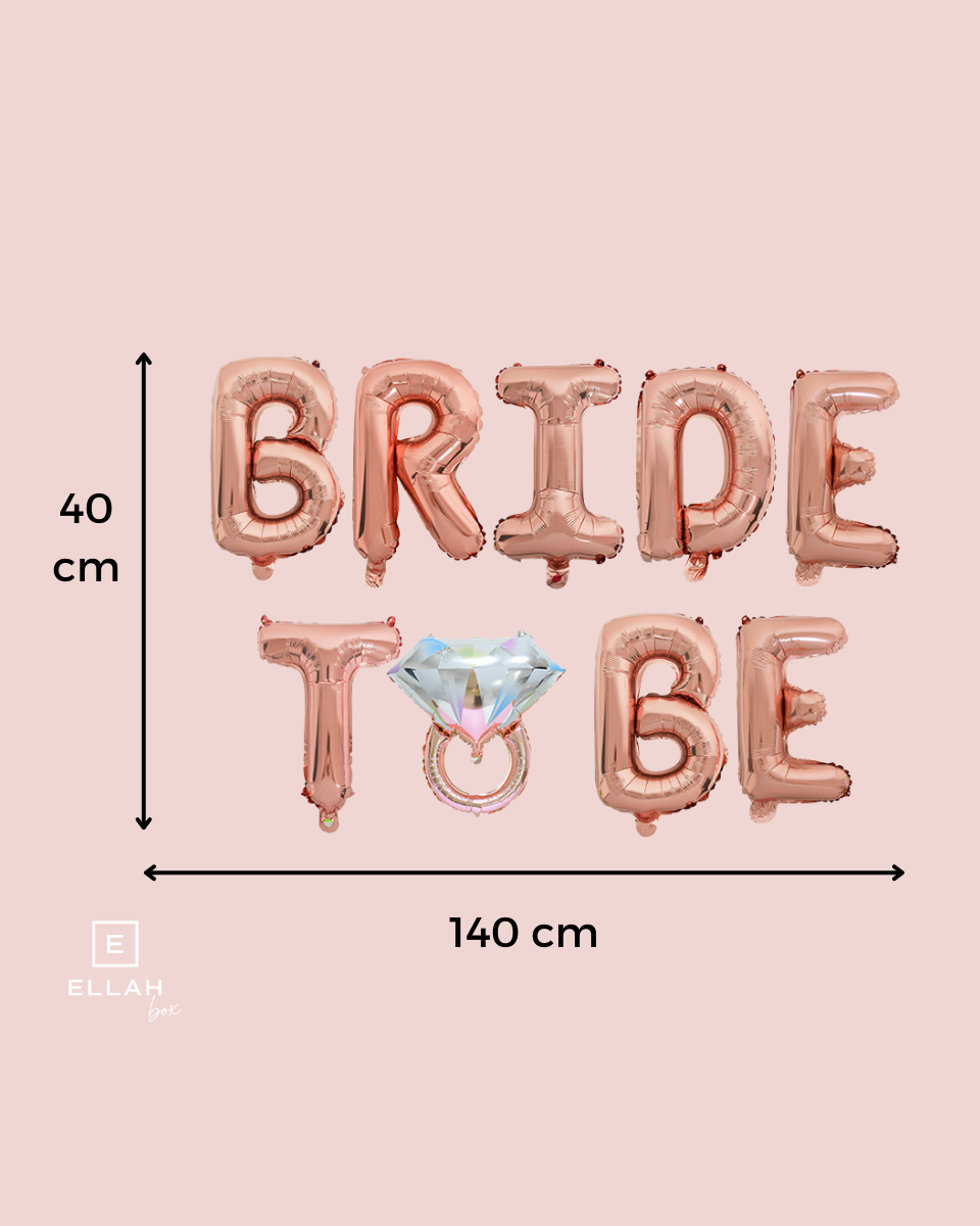 Globos BRIDE TO BE + Diamante
