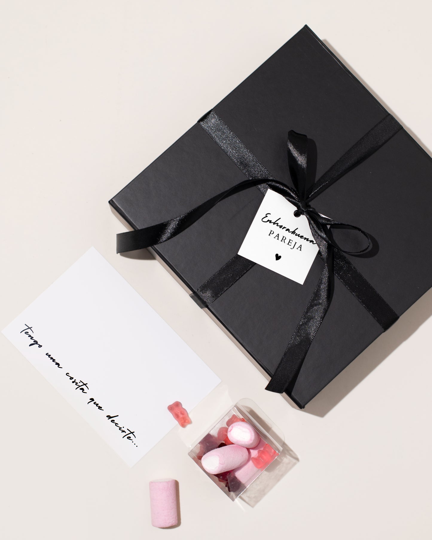Caja para Regalo | ENHORABUENA | Negra