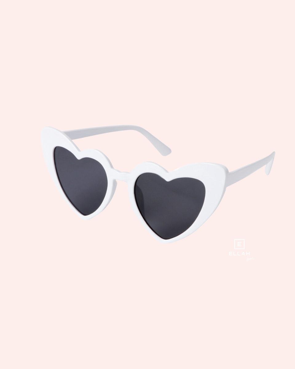 Gafas de Sol para Despedida de Soltera | Corazón Blancas