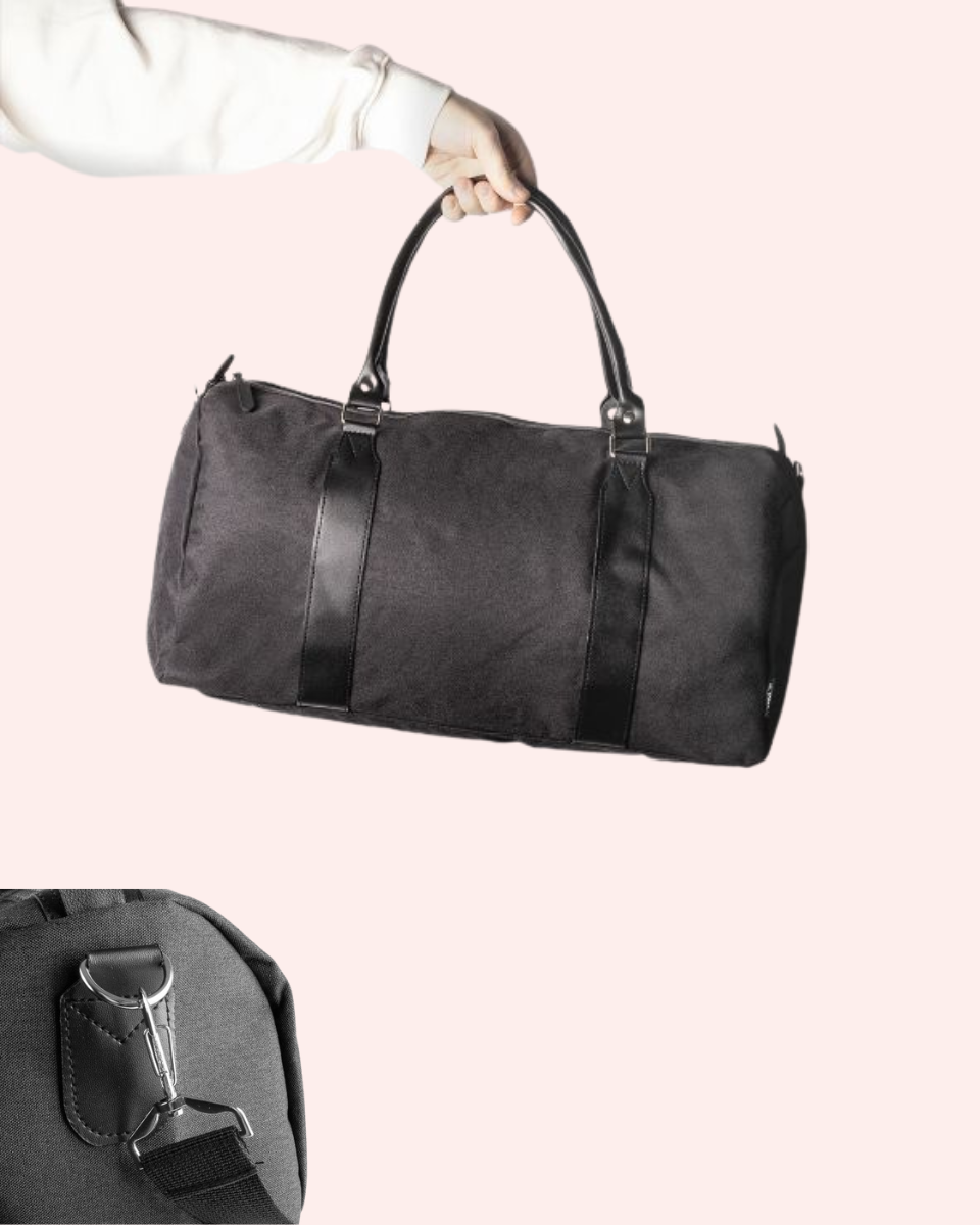 Bolsa de Viaje Negra | Personalizada-Ellahbox-Bolsa de Tela | Personalizada para Regalar a Amigas o Testigos de Boda-Bolsa de tela personalizada para regalar a la novia o a las damas de honor. También puedes usarla para preparar un kit de testigos de boda muy original. Que hay amigas a las que se las quiere para siempre es un hecho. Y qué mejor que regalarles una bolsa de tela personalizada llena de amor y de "cositas monas".