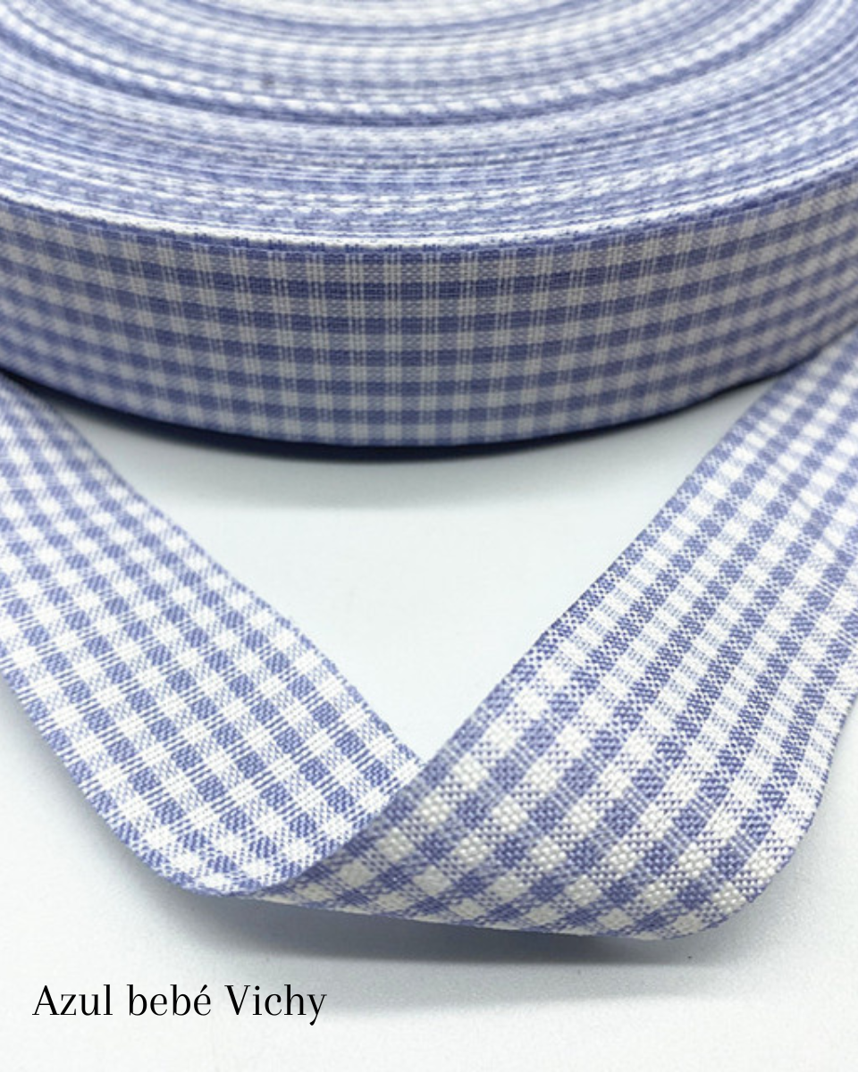 Cinta para ramo de Novia | Vichy Azul Bebé