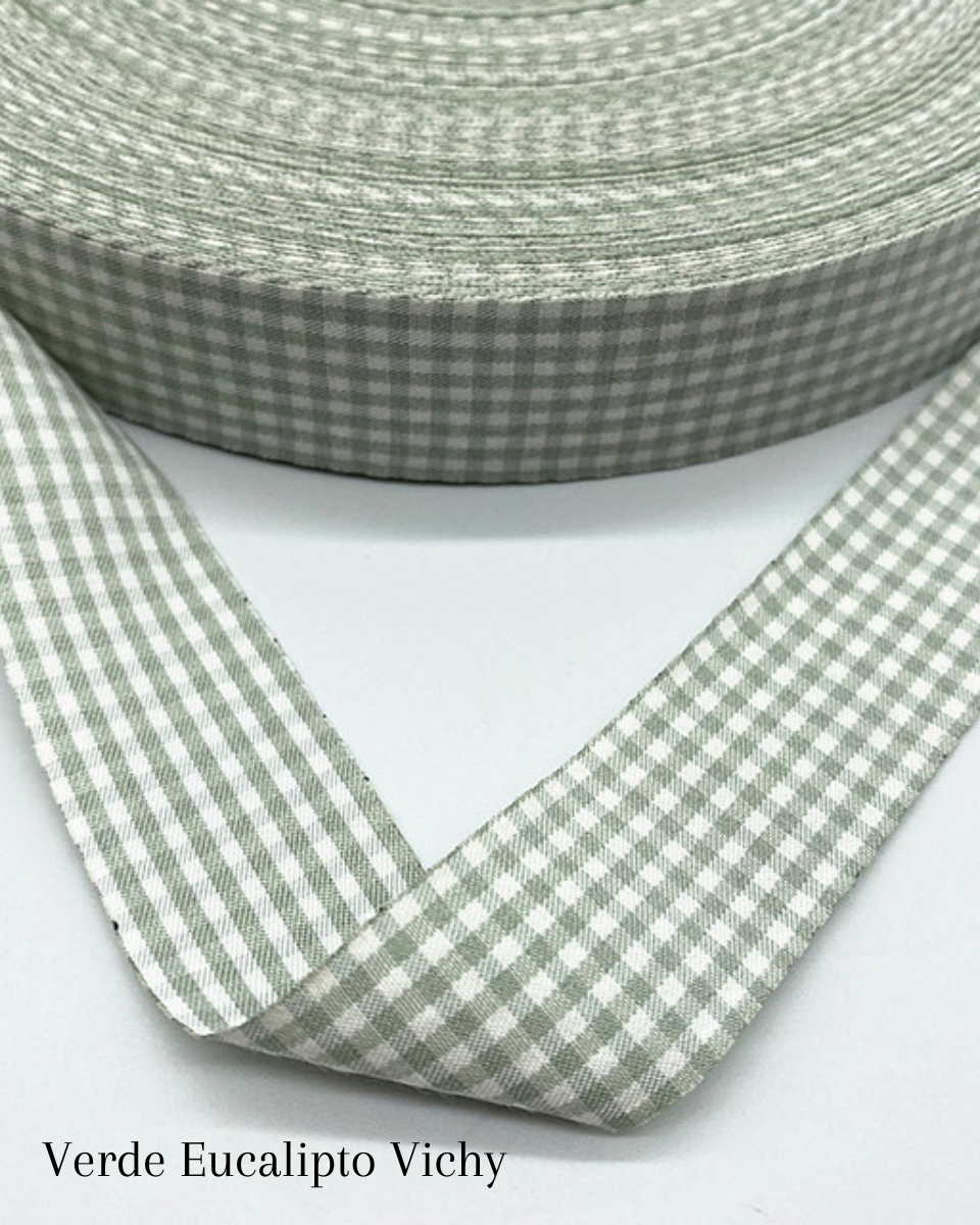 Cinta para ramo de Novia | Vichy Verde Eucalipto