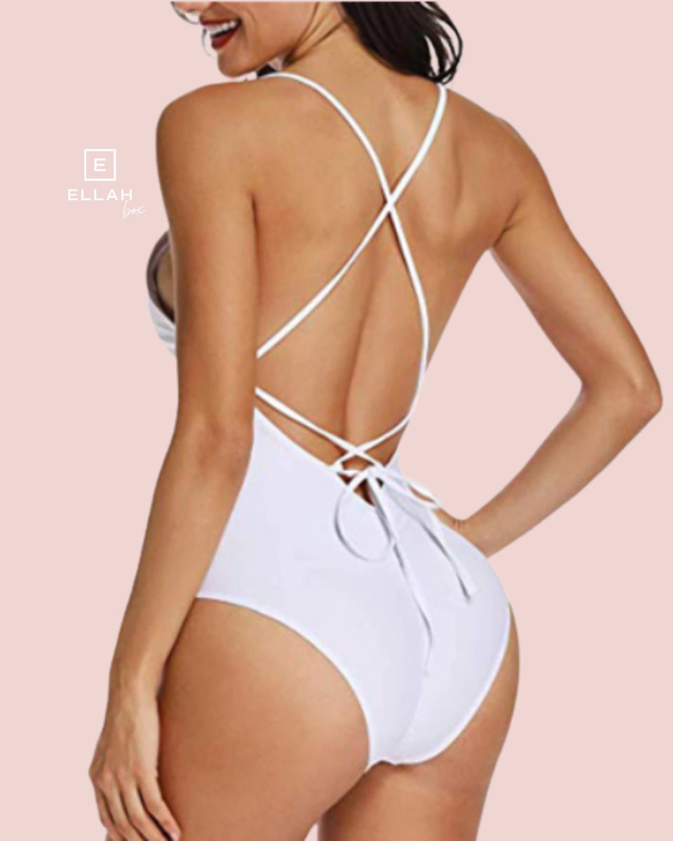 Bañador para Novia | Color Blanco y Oro Rosa