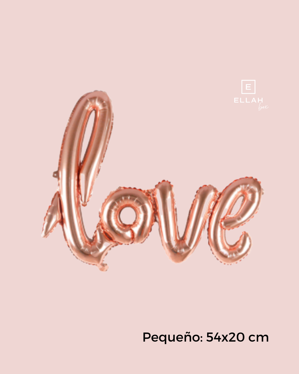 Globo LOVE | Oro Rosa | Tamaño Pequeño