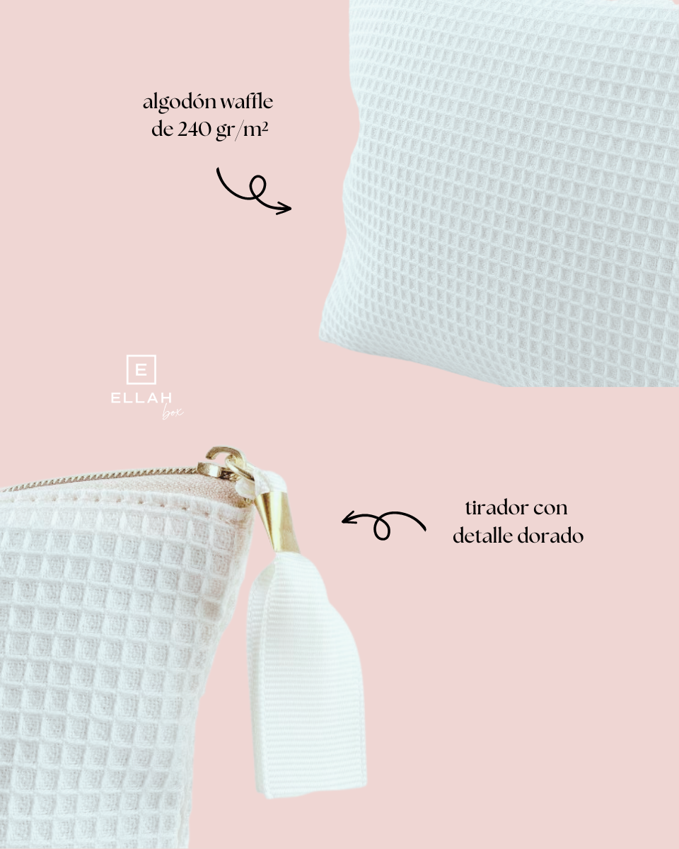 Neceser textura waffle | Iniciales