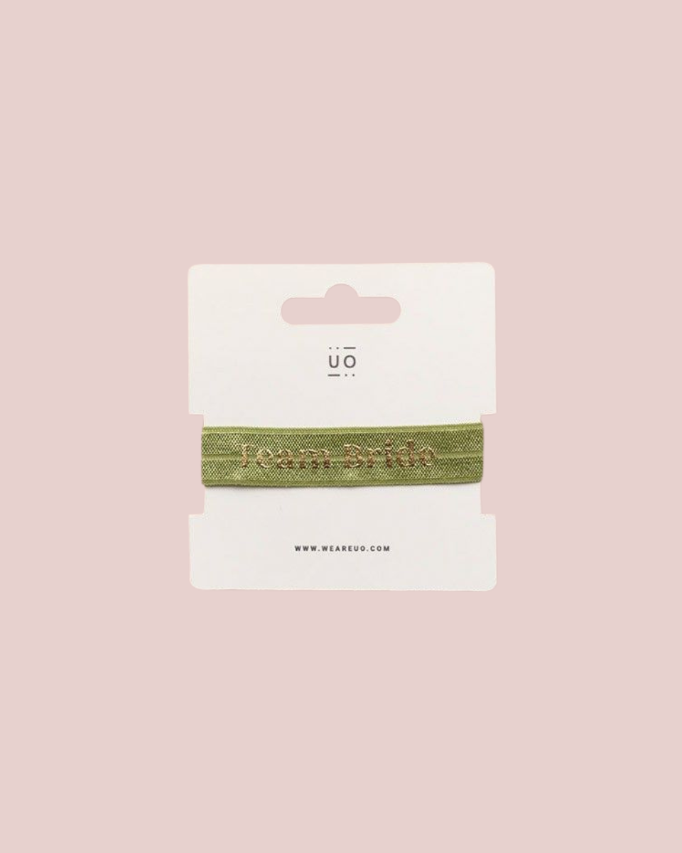 Pulsera Tela Elástica "Team Bride"