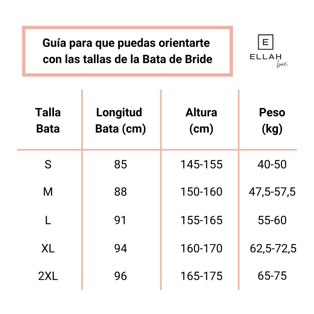 Bata blanca | Personalizada-Ellahbox-【Bata para la novia】➡️ Esenciales para el día de la Boda | Bata Bride-✅ Esta Bata de la novia está fabricada en un satén súper sedoso y cómodo, ideal para cuando maquillan a la novia el día de la boda, para la noche de antes o para la fiesta de despedida de soltera... ⭐Esta bata te mete en el papel de novia y te hace sentir genial. ✅¡Entra y consigue tu Bata para novia!