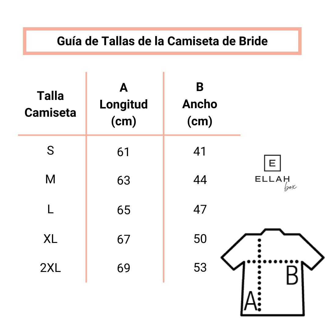 Camiseta Blanca con Letras Rosas | Bride-Ellahbox-Ellahbox