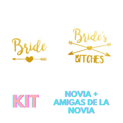 Tatuajes para Novia + Amigas de la Novia | Despedida de Soltera-ellahbox-Bride Bitches | Dorado-Ellahbox