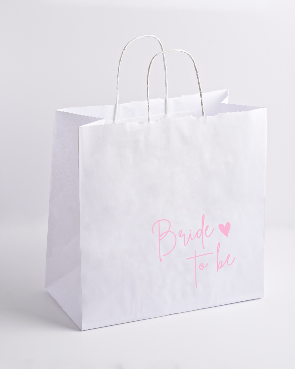 Bolsa de papel blanca | Bride to be