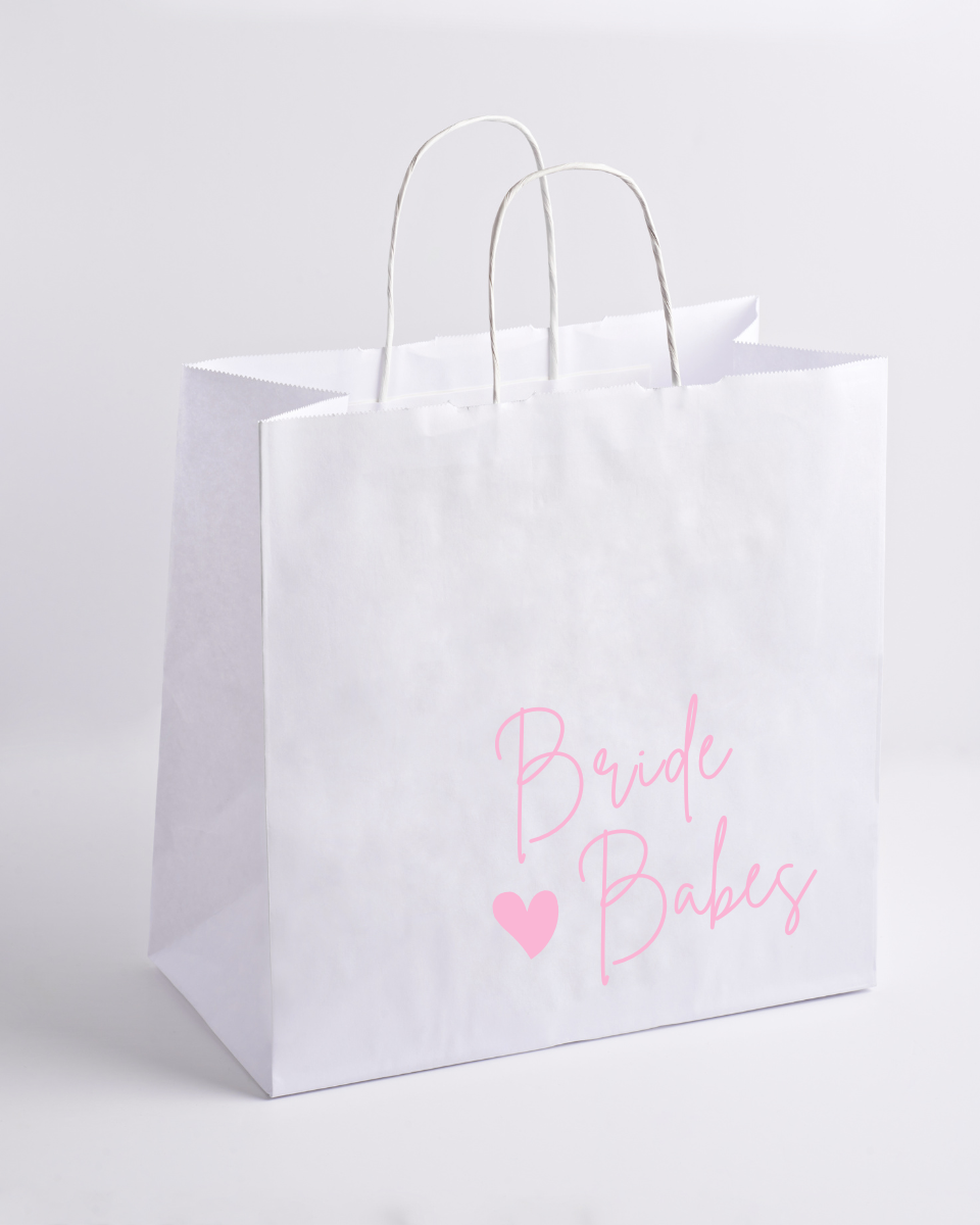 Bolsa de papel blanca | Bride Babes