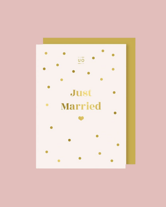 Postal "Just Married" | Dorada