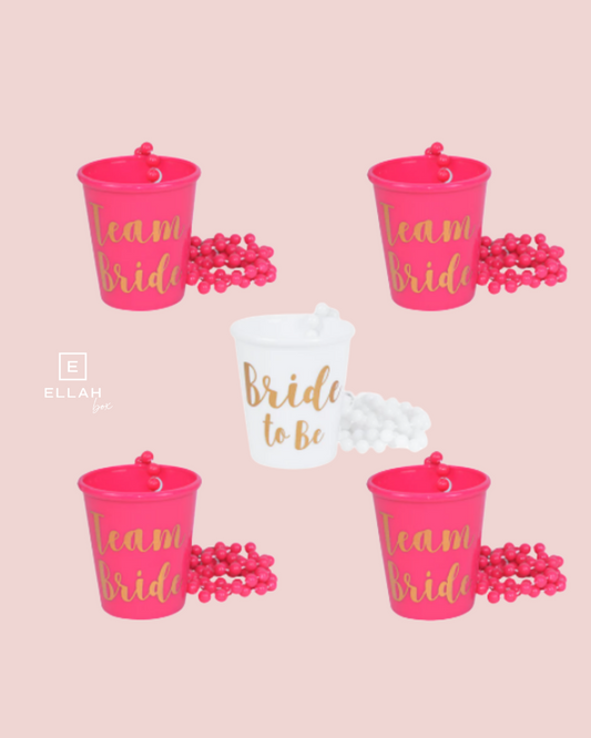 Vasos de Chupito con cuerda para colgar | Bride + Team Bride