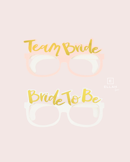 Pack de 10 Gafas de Sol | Team Bride + Bride en Rosa