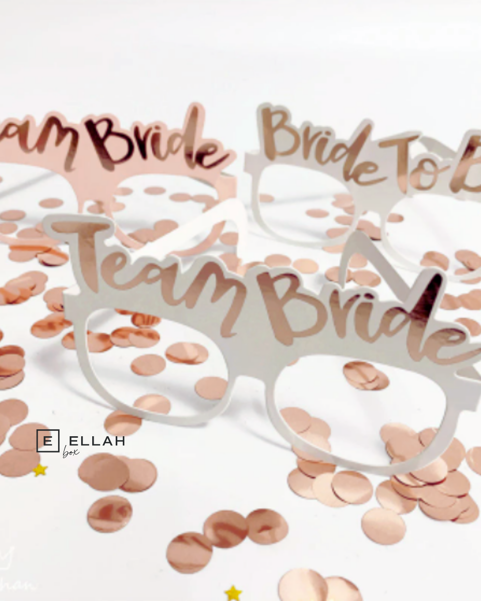 Pack de 10 Gafas de Sol | Bride + Team Bride en Blanco