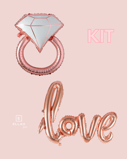Kit de Globos Love | Oro Rosa