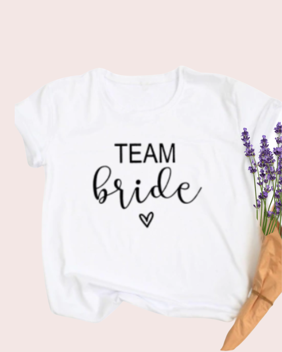Camiseta con corazón | Team Bride