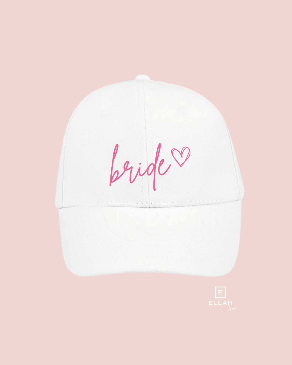 Gorra blanca | Bride en rosa